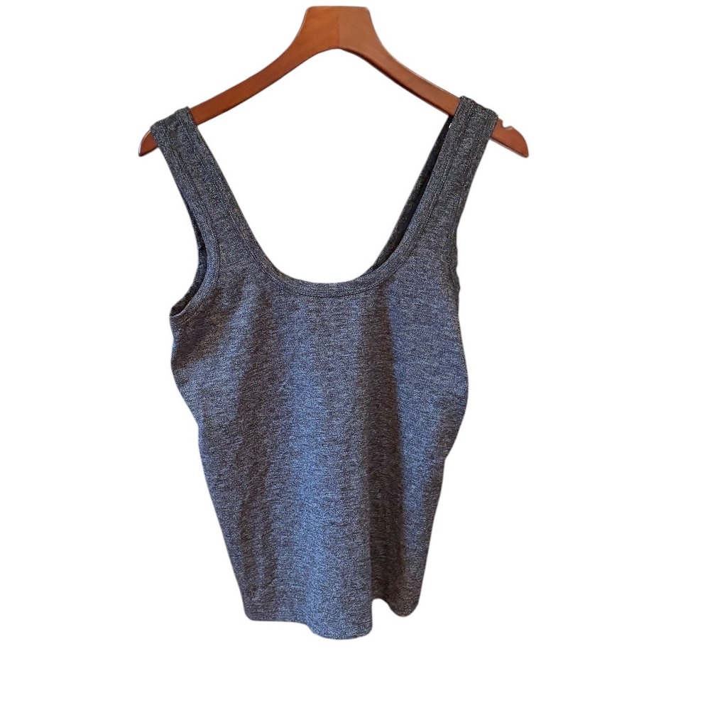 Prana Becksa Tank Top Womens Medium Charcoal Heather Grey Ribbed hike horpcre